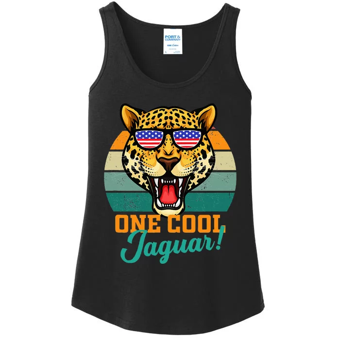 Jaguar Gifts Jaguars Usa Flag Ladies Essential Tank