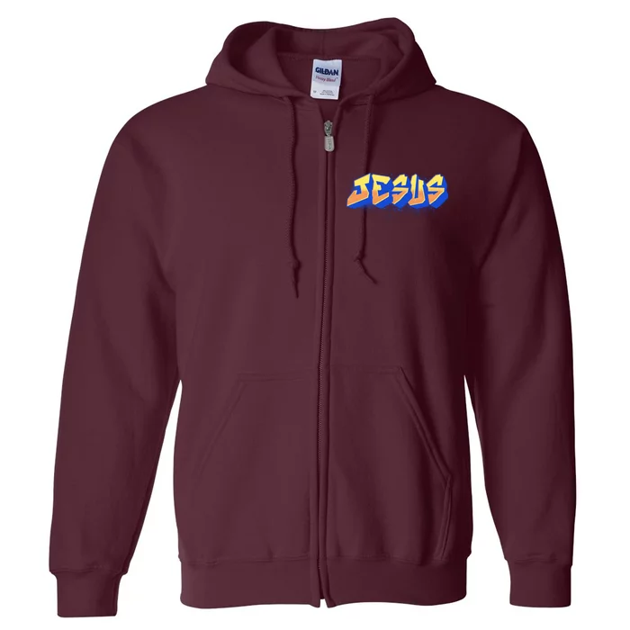 Jesus Graffiti Logo Full Zip Hoodie