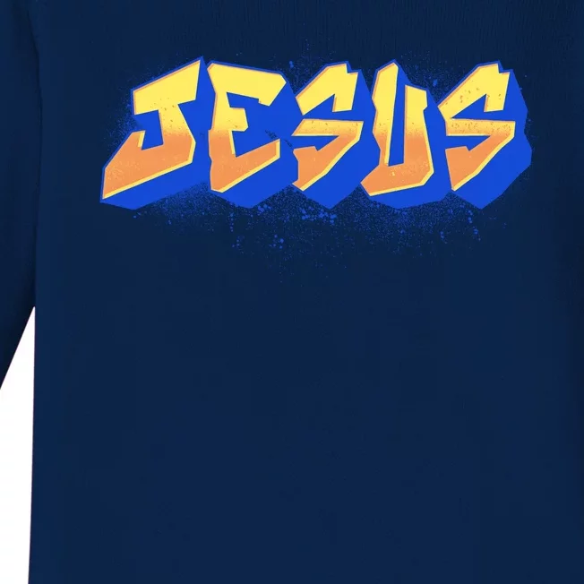 Jesus Graffiti Logo Baby Long Sleeve Bodysuit