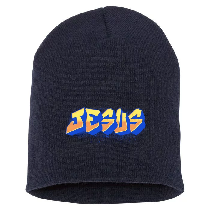 Jesus Graffiti Logo Short Acrylic Beanie