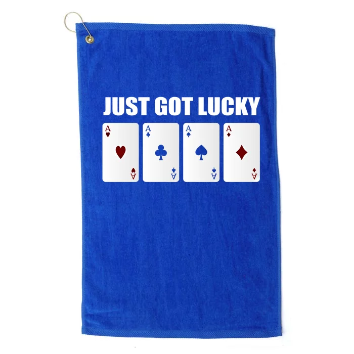 Just Got Lucky Prize Winner Gift Platinum Collection Golf Towel