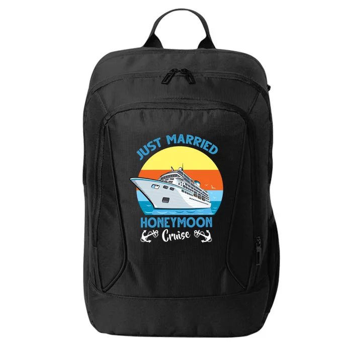 Just Got Married Honeymoon Cruise Couple Matching Gift City Backpack