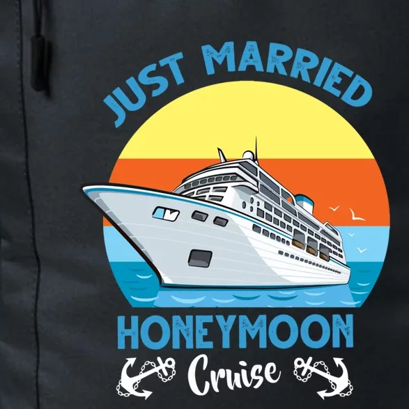 Just Got Married Honeymoon Cruise Couple Matching Gift Daily Commute Backpack