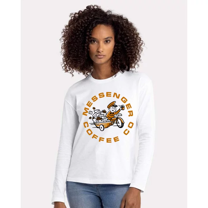 Joe Gatto Messenger Coffee Co Womens Cotton Relaxed Long Sleeve T-Shirt