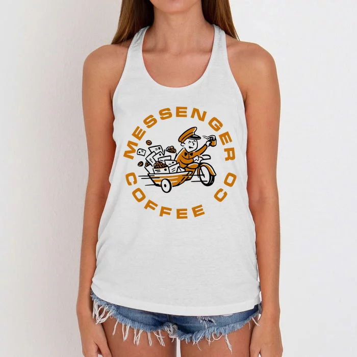 Joe Gatto Messenger Coffee Co Women's Knotted Racerback Tank