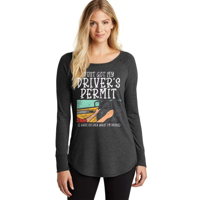 Just Got My Drivers License Permit New Driver Student Driver Women's Perfect Tri Tunic Long Sleeve Shirt