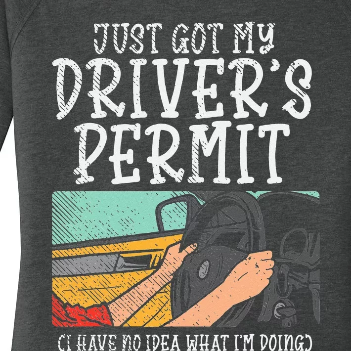 Just Got My Drivers License Permit New Driver Student Driver Women's Perfect Tri Tunic Long Sleeve Shirt