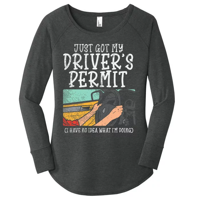 Just Got My Drivers License Permit New Driver Student Driver Women's Perfect Tri Tunic Long Sleeve Shirt