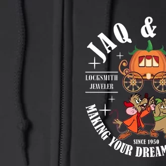 Jaq & Gus Mouse Carriage Service Making Your Dream Comes True Full Zip Hoodie