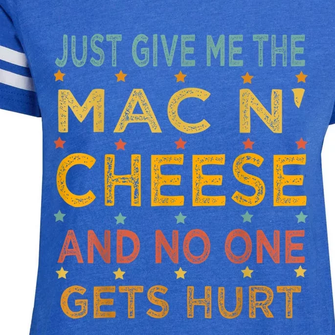 Just Give Me The Mac And Cheese Thanksgiving Christmas Funny Enza Ladies Jersey Football T-Shirt