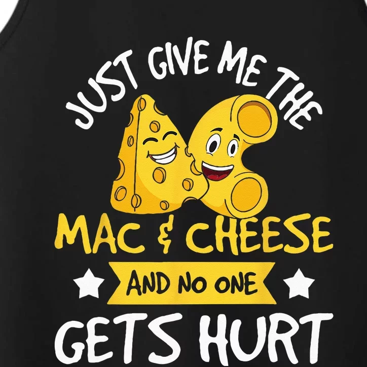 Just Give Me The Mac & Cheese Macaroni Cheesy Noodle Lover Performance Tank