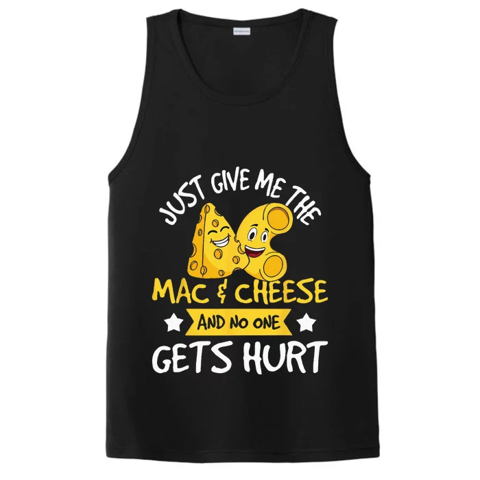 Just Give Me The Mac & Cheese Macaroni Cheesy Noodle Lover Performance Tank