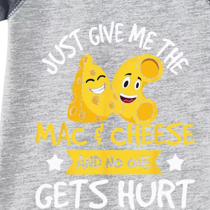 Just Give Me The Mac & Cheese Macaroni Cheesy Noodle Lover Infant Baby Jersey Bodysuit