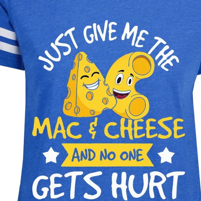 Just Give Me The Mac & Cheese Macaroni Cheesy Noodle Lover Enza Ladies Jersey Football T-Shirt