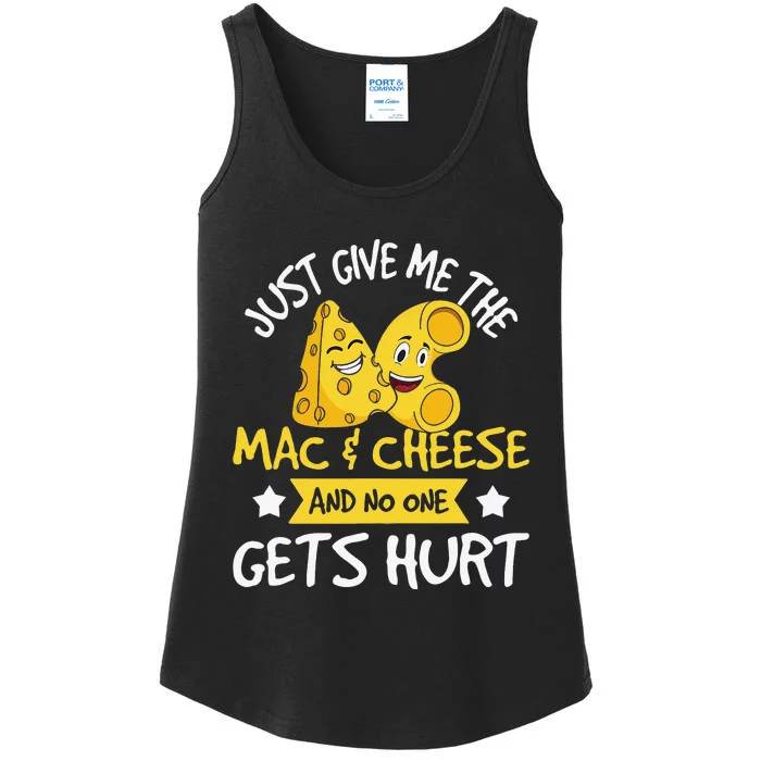 Just Give Me The Mac & Cheese Macaroni Cheesy Noodle Lover Ladies Essential Tank