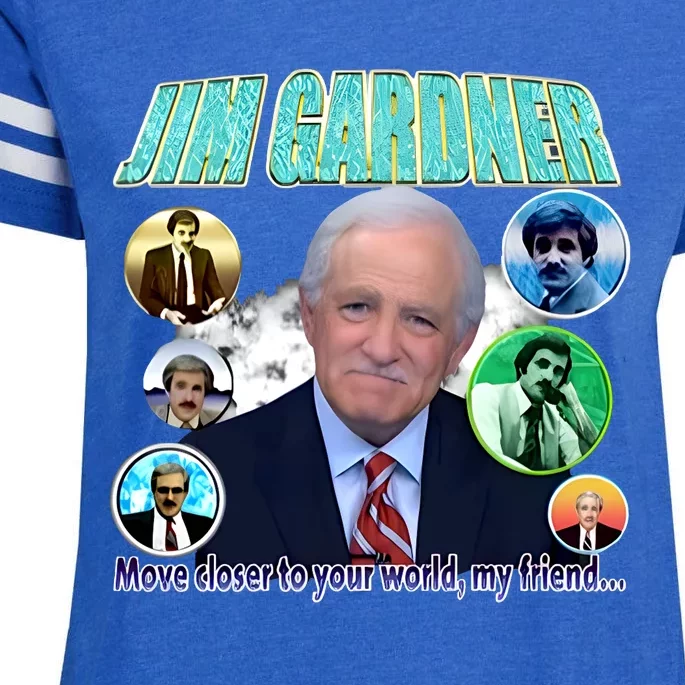 Jim Gardner Move Closer To Your World My Friend Enza Ladies Jersey Football T-Shirt