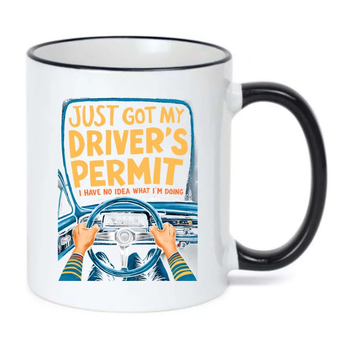 Just Got My Drivers License Permit Student Driver Gift Black Color Changing Mug