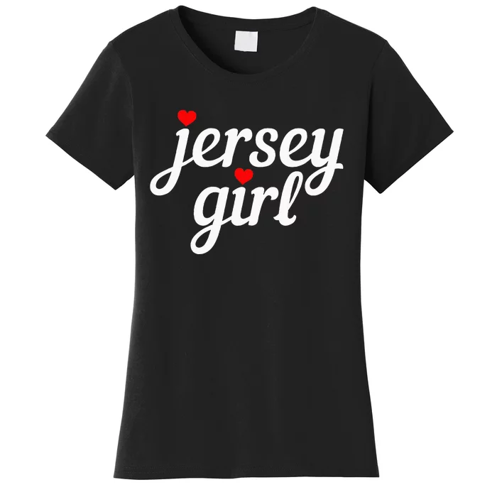 Jersey Girl New Jersey Heart Funny Cute New Jersey Pride Women's T-Shirt