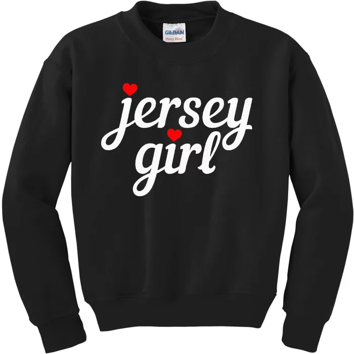 Jersey Girl New Jersey Heart Kids Sweatshirt