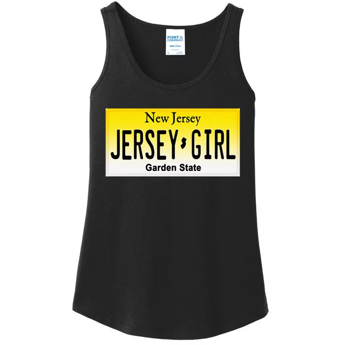 Jersey Girl New Jersey License Plate Ladies Essential Tank