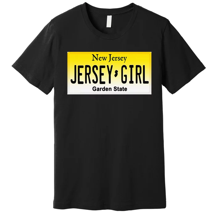 Jersey Girl New Jersey License Plate Premium T-Shirt