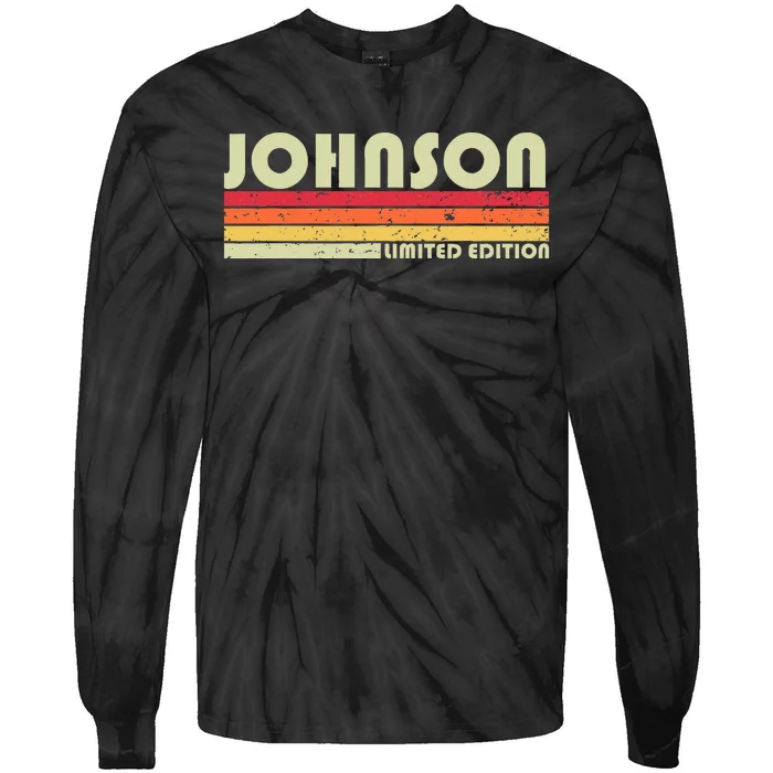 Johnson Gift Name Personalized Tie-Dye Long Sleeve Shirt