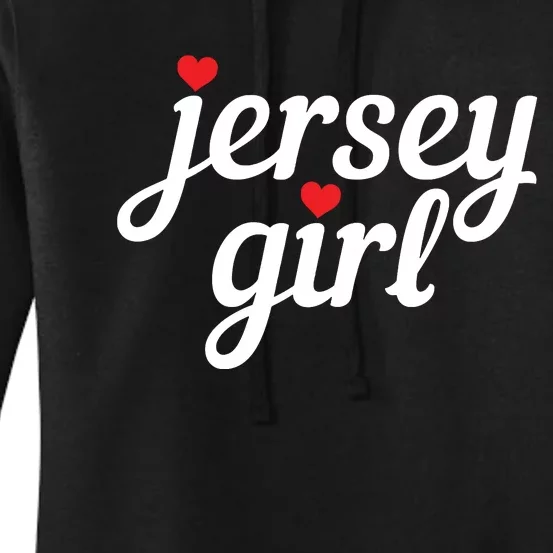 Jersey Girl New Jersey Heart Funny Cute New Jersey Pride Women's Pullover Hoodie