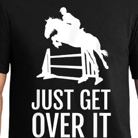 Just Get Over It Equestrian Show Jumping Horse Pajama Set