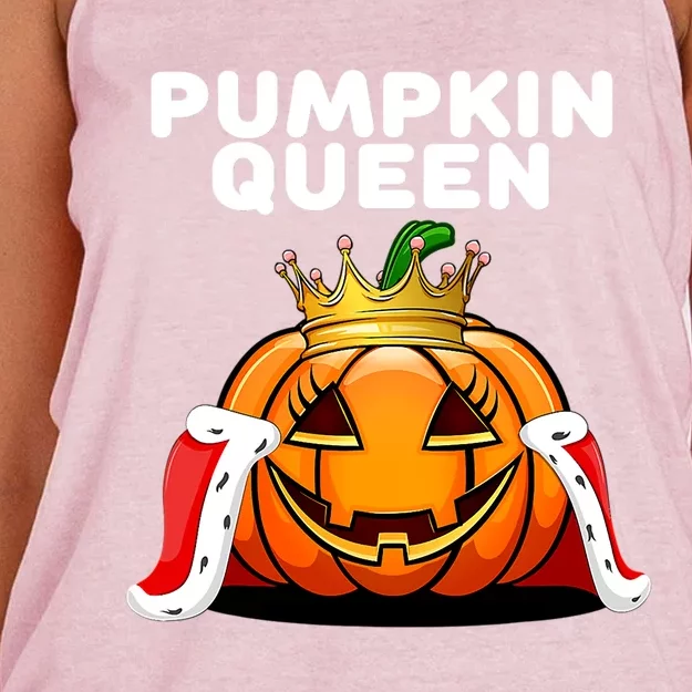 Jackolantern Gift Pumpkin Costume Halloween Pumpkin Queen Gift Women's Knotted Racerback Tank