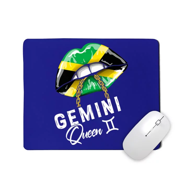 Jamaica Gemini Queen Zodiac Birthday Jamaican Lips Mousepad