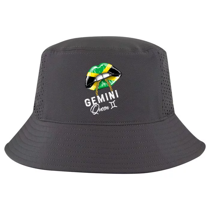 Jamaica Gemini Queen Zodiac Birthday Jamaican Lips Cool Comfort Performance Bucket Hat