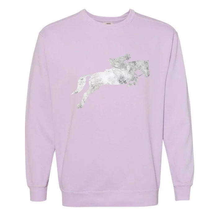 Jumping Galloping Racing Horse Horseback Riding Gift Garment-Dyed Sweatshirt