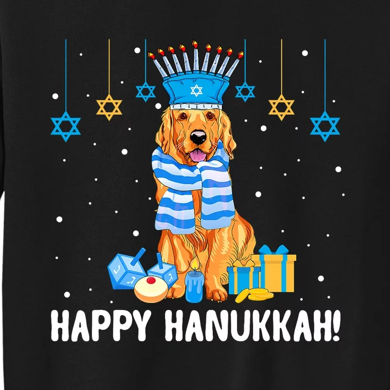 Jewish Golden Retriever Dog Menorah Hat Hanukkah Chanukah Sweatshirt