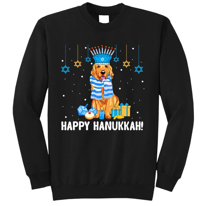 Jewish Golden Retriever Dog Menorah Hat Hanukkah Chanukah Sweatshirt