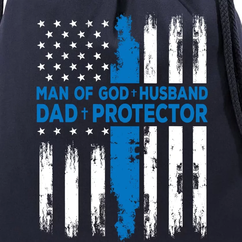 Jesus God Religious Man Of God Husband Dad Protector Drawstring Bag