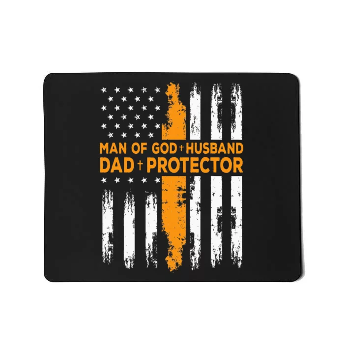 Jesus God Religious Man Of God Husband Dad Protector Mousepad