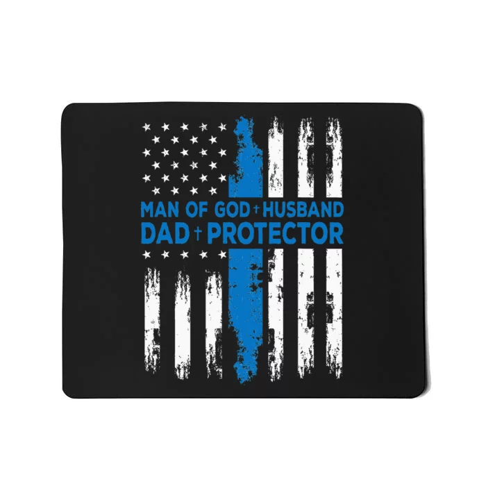 Jesus God Religious Man Of God Husband Dad Protector Mousepad