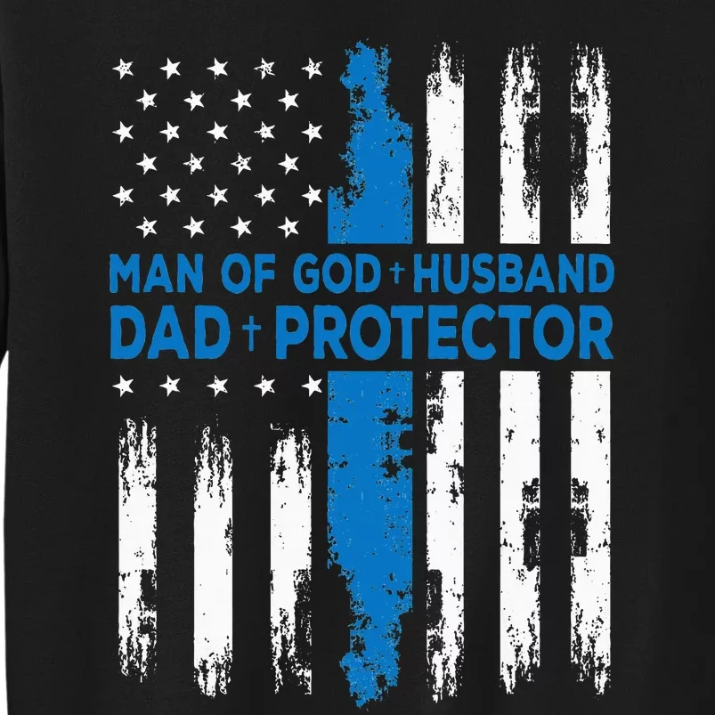 Jesus God Religious Man Of God Husband Dad Protector Tall Sweatshirt