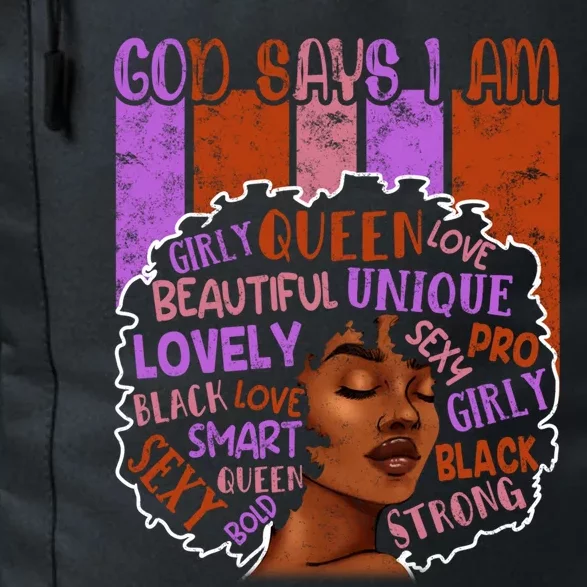 Juneteenth Gods Say I Am Melanin Christian Blm Black History Gift Daily Commute Backpack