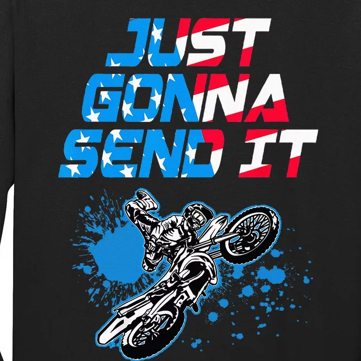 Just Gonna Send It Motocross Dirt Bike Tall Long Sleeve T-Shirt