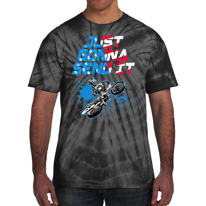 Just Gonna Send It Motocross Dirt Bike Tie-Dye T-Shirt