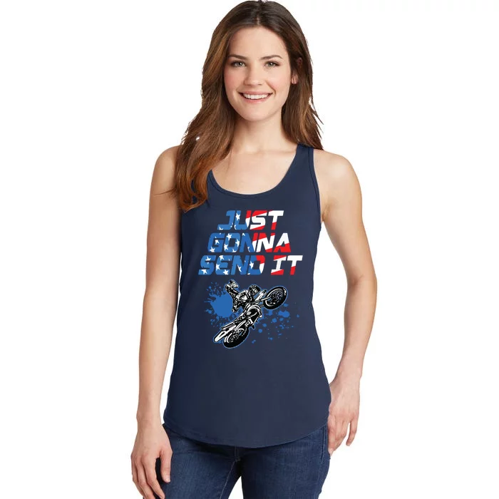 Just Gonna Send It Motocross Shirts Dirt Bike Tee Ladies Essential Tank