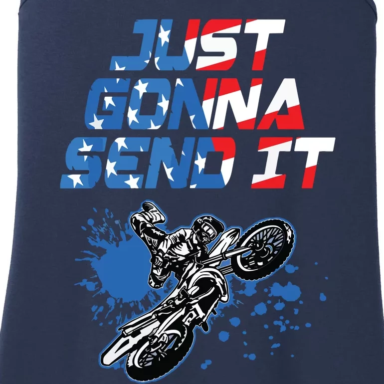 Just Gonna Send It Motocross Shirts Dirt Bike Tee Ladies Essential Tank