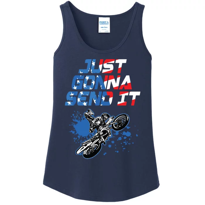 Just Gonna Send It Motocross Shirts Dirt Bike Tee Ladies Essential Tank