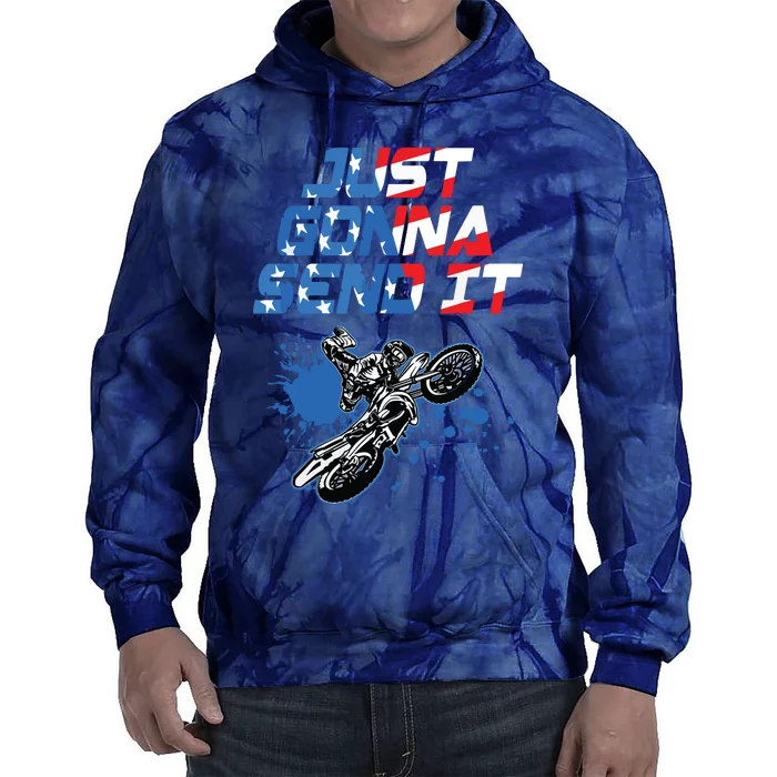 Just Gonna Send It Motocross Shirts Dirt Bike Tee Tie Dye Hoodie