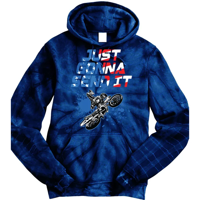 Just Gonna Send It Motocross Shirts Dirt Bike Tee Tie Dye Hoodie