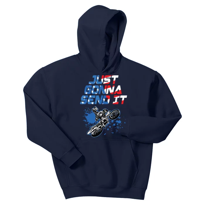 Just Gonna Send It Motocross Shirts Dirt Bike Tee Kids Hoodie