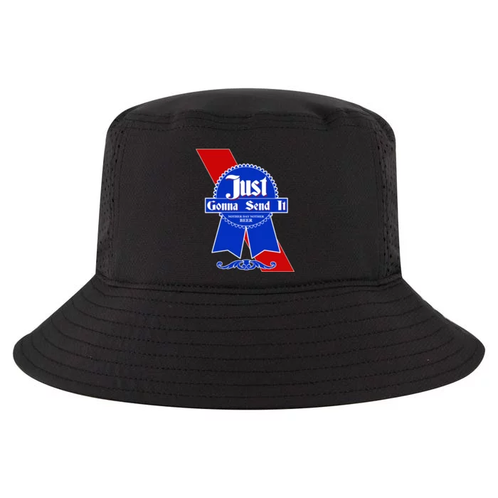 Just Gonna Send It Nother Day Nother Beer Blue Ribbon Cool Comfort Performance Bucket Hat