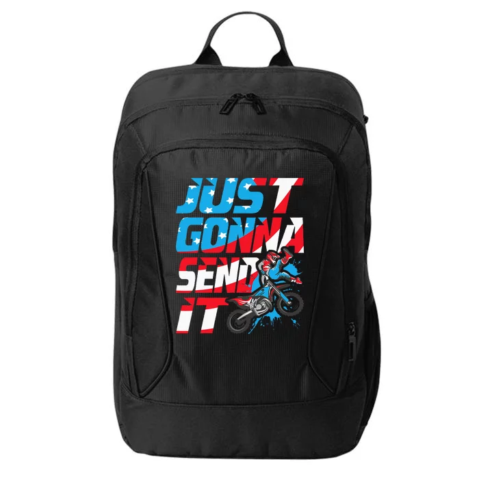 Just Gonna Send It Dirt Bike Mx Biker Rider Motocross City Backpack