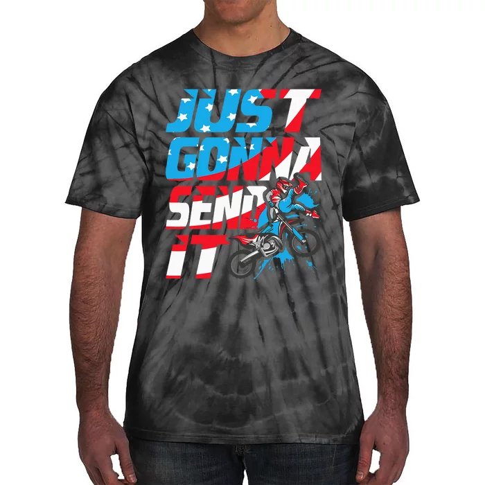 Just Gonna Send It Dirt Bike Mx Biker Rider Motocross Tie-Dye T-Shirt